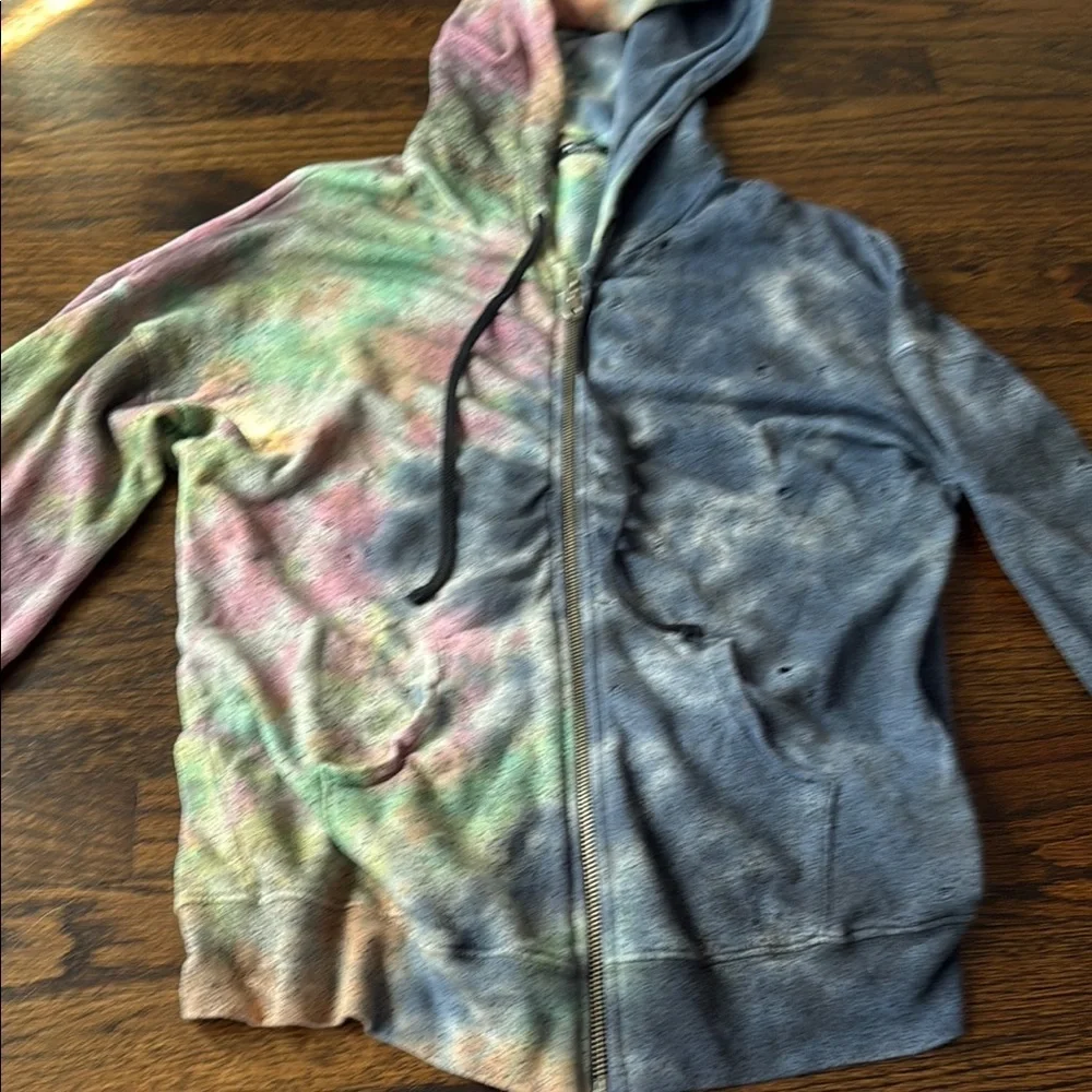 Michael Lauren Pastel Tie-Dye zip up Hoodie in size XS